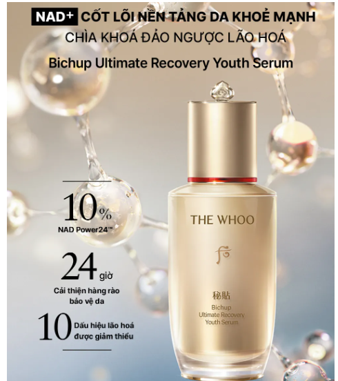 Tinh chất tự sinh chống lão hóa thế hệ thứ 4 THE WHOO Bichup Ultimate Recovery Youth Serum - Image 2