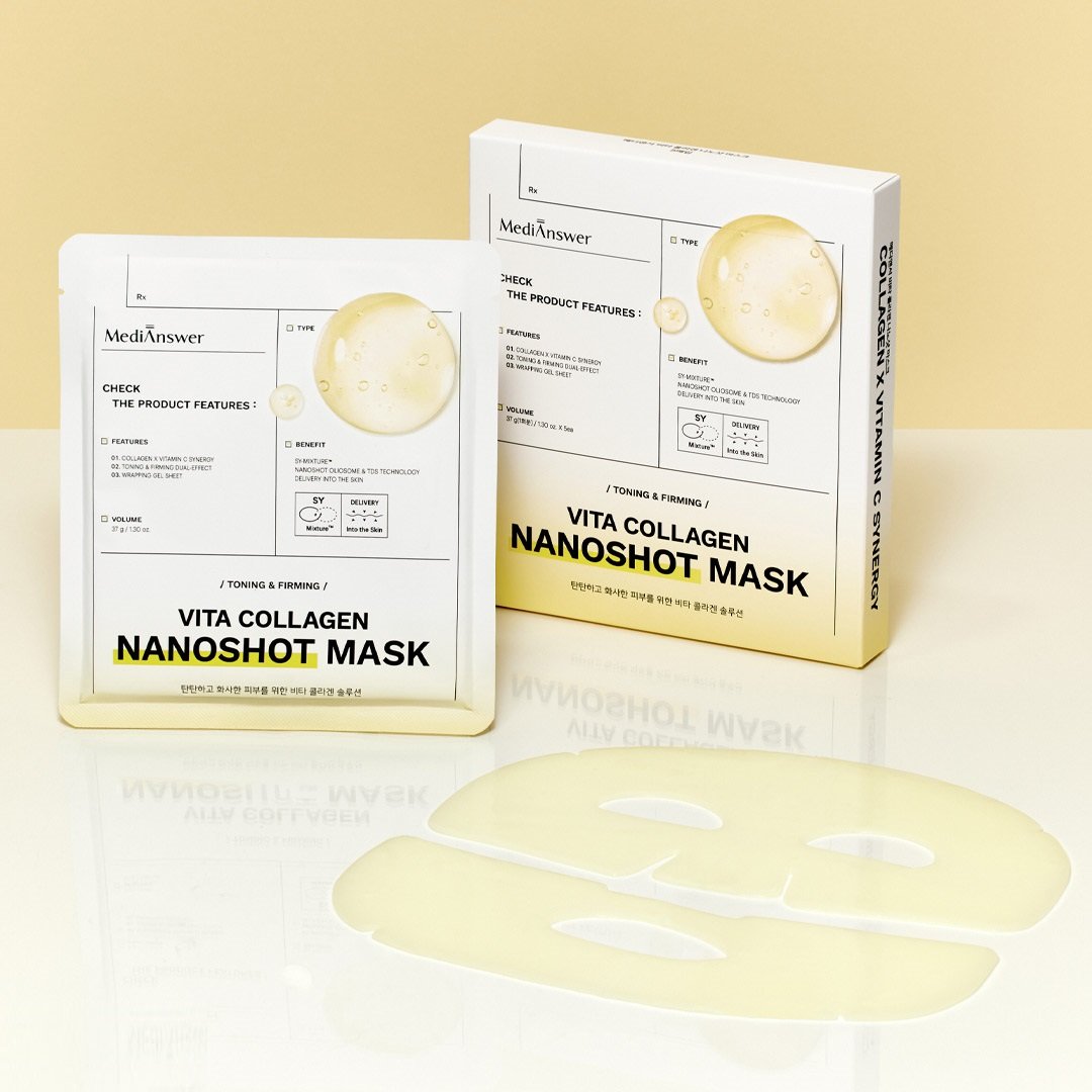 Mặt Nạ Thạch MediAnswer Hỗ Trợ Phục Hồi Da, Sáng Mịn, Thu Nhỏ Lỗ Chân Lông Collagen Nanoshot Mask - Image 3