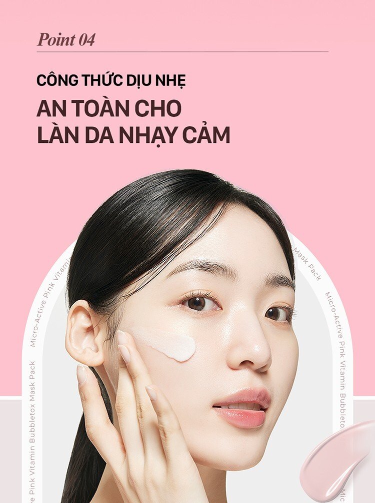 Mặt nạ sủi bọt hồng su:m37 Bright Pink Mask - Image 4