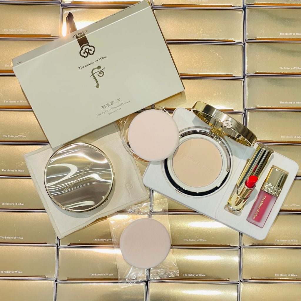 Phấn Phủ Whoo Gongjinhyang Mi Luxury Glow Pressed Powder Special Set - Image 4